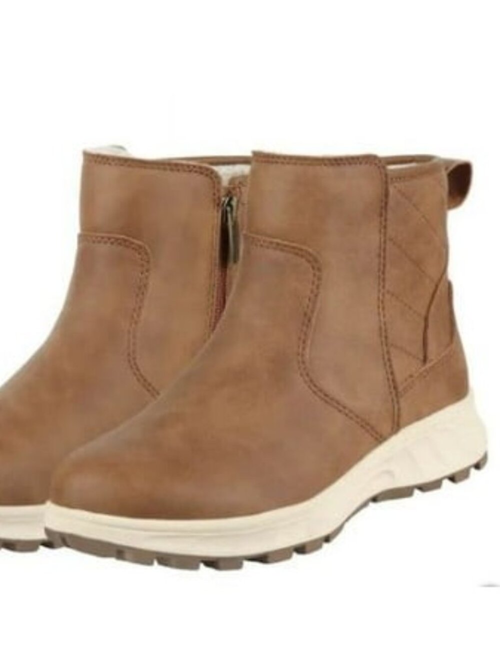 Women's Khombu Dusk All Weather Faux Fur Lined Ankle Boots - Brown - 10 - NIB